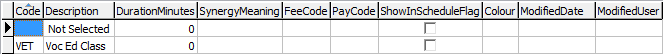 Lookup Table Maintenance - luSubjectClassType