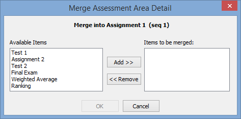 Merge Assessment Area Details (Items to be merged, cut down)