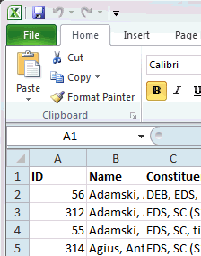 Microsoft Excel - sample for taglist