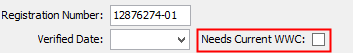Needs Current WWC field (Staff Maintenance - Other tab)