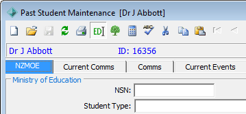Past Student Maintenance - NZMOE tab (cutdown for wn)