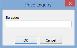 Price Enquiry window