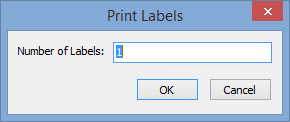 Print Labels window
