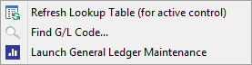 Refresh lookup table drop-down menu