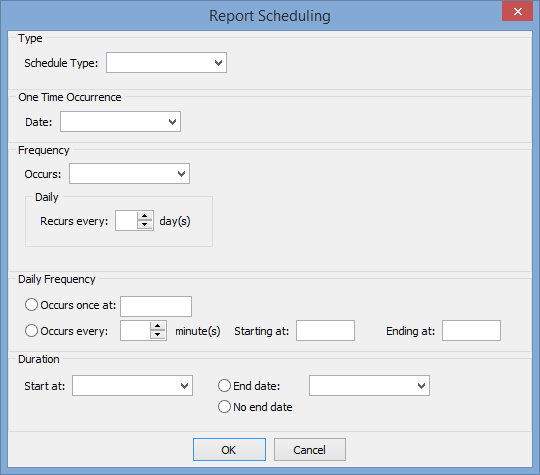 Report Scheduling (notification maintenance)