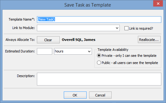 SaveTask As Template (induct new staff member)