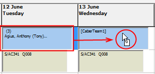 Schedule Maintenance (Click and Drag appointment to combine)