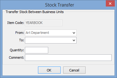 Stock Transfer window