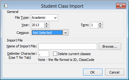 Importing student classes
