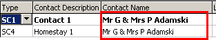 Student Maintenance - Contacts bar (2 relationships)