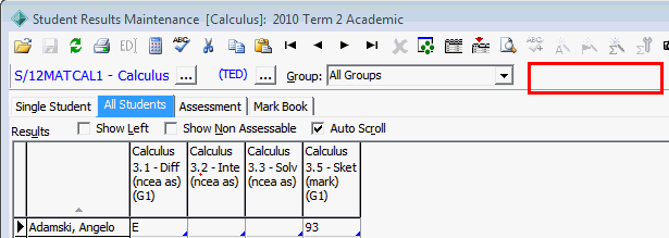 Student Results Maintenance (Results Exported, cleared)