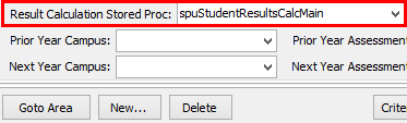 Subject Assesment Maintenance - Result Calculation Store Proc (cut down)