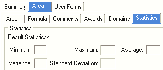 Subject Assessment Maintenance - Area tab - Statistics sub-tab (cut down)