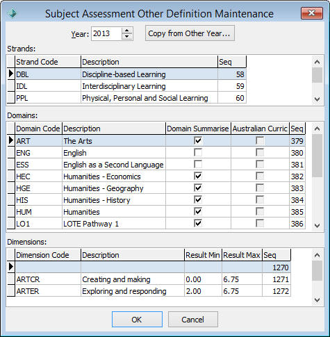 Subject Assessment Other Definition Maintenance window