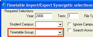 Timetable Import/Export Synergetic selections (cut down)
