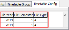 Timetable maintenance - timetable config tab (automatic population, cut down)