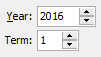 View different Year and Term (Year and Term fields)