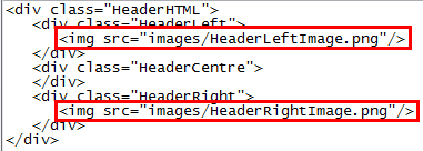 Community Portal - Custom Header HTML file text