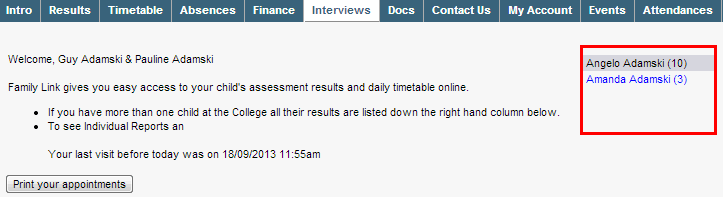 Community Portal - PTI tab (side menu highlighted)
