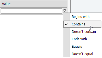 Community Portal Server Cache Keys window (Filters)