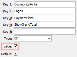 Configuration File Maintenance - ShowGrandTotal