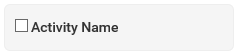Activity name button