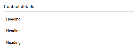 Adding HTML elements (Contact details section)