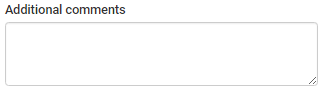 Additional comments text area example