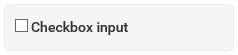 Checkbox input element