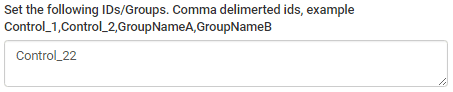 Comma separated value (control on selected value event)