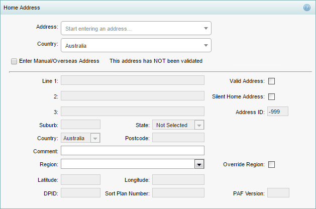 Community Maintenance - Home Address bar (synweb, cut down)