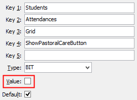 Configuration File Maintenance - ShowPastoralCareButton configuration setting