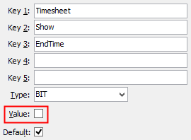 Configuration File Maintenance - TImesheet Show EndTime configuration setting