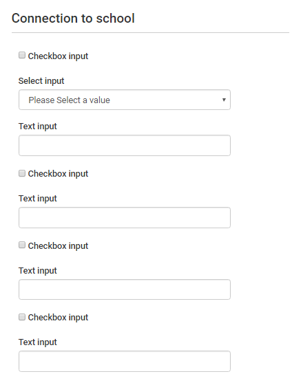 Connection to school section (Fields added)