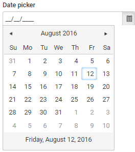 Date picker example
