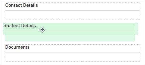 Dragging and dropping columns