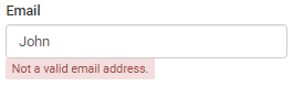 Email element with validation