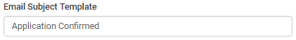 Email subject template field