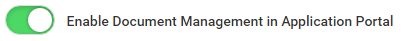 Enable document management checkbox