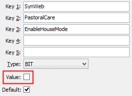 EnableHouseMode configuration setting