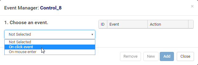 Event Manager example
