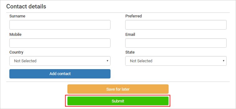 Submit button