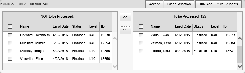 Future Student Status Bulk Set (synweb, example 2)