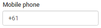 Mobile phone filed with default value