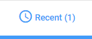 My Forms window (Recent button)