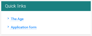 Online application portal (Quick links area)
