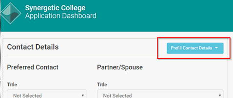 Online form builder (Prefill Contact Details)