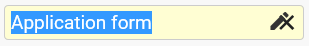 Online form editor (Edit form name, highlighted)