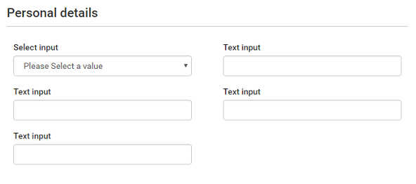 Personal details (Public contact details form)