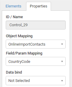 Properties tab (Binding lookup tables)